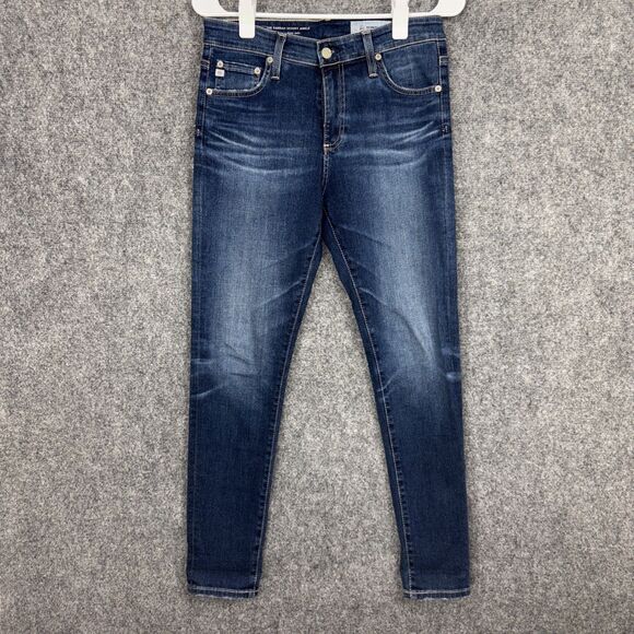 AG Adriano Goldschmied Farrah Skinny Ankle Jeans Womens Size 28 Dark Wash - Picture 1 of 10